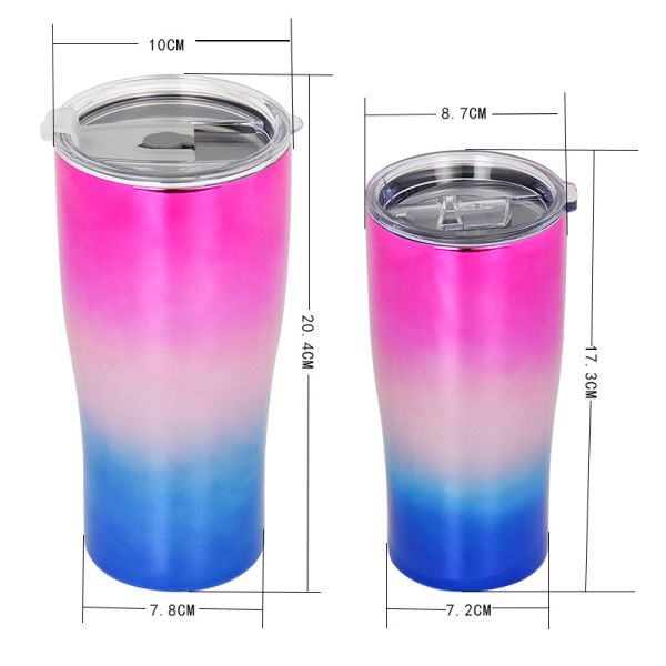 30oz Double Wall Tumbler With Flip Top Lid Straw And Cleaning Brush