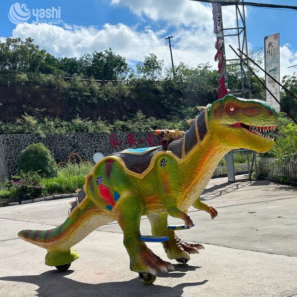 Animated Realistic Dinosaur Sculpture Electric Ride On Vehicle