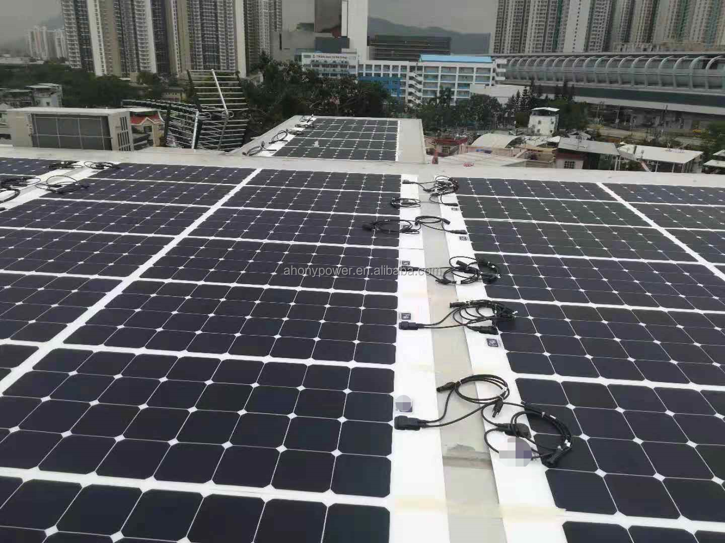Energia solar 165W Painel solar rígido e caminhável ETFE Superfície para telhado de barco iate RV