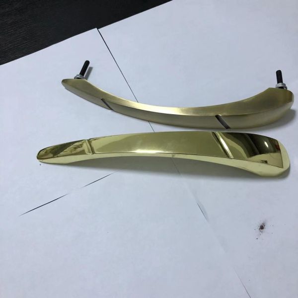 Bright Brass Metal Coffin Handles H062 Zamak Coffin Accessories 24×4cm