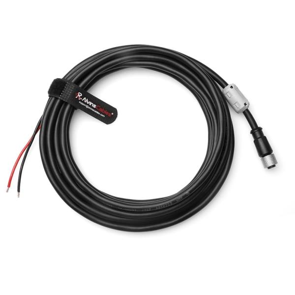 Câble d'alimentation Alvin's Cables M12 T Code 4 broches pour Cognex 8m (26.2 pieds)