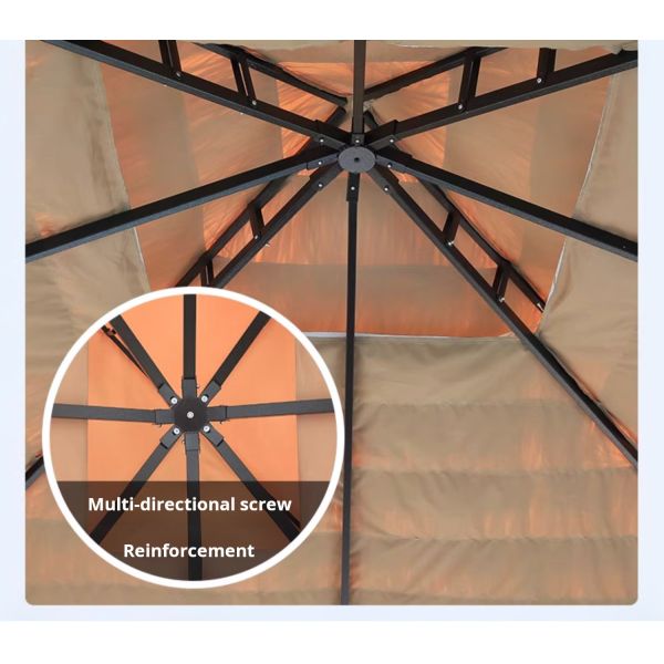 Doubletop Outdoor Thatched Garden Gazebos 3000*3000*3000mm