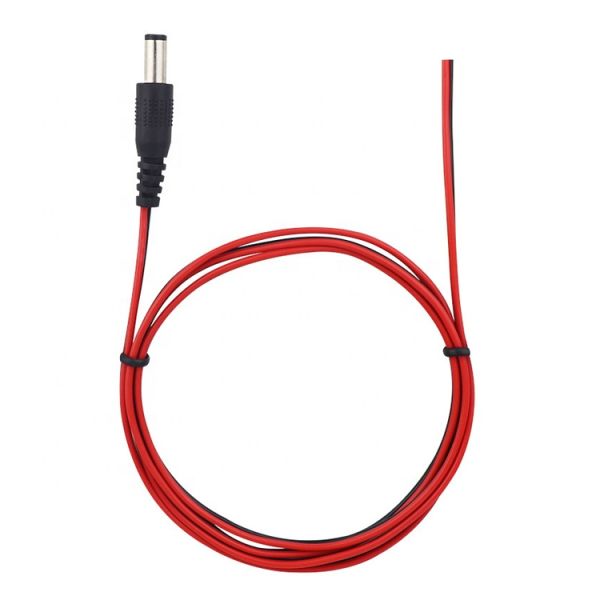 Personalizado 5521 5525 3.5 conector DC macho para abrir el cable de extremo de cable desnudo