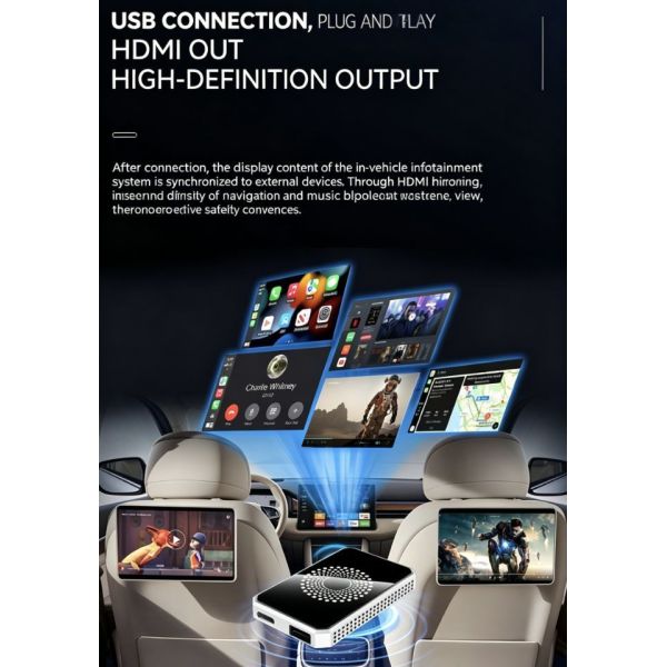 Wireless CarPlay Android Auto AI Box Android 13.0 HDMI Output Car Streaming Device