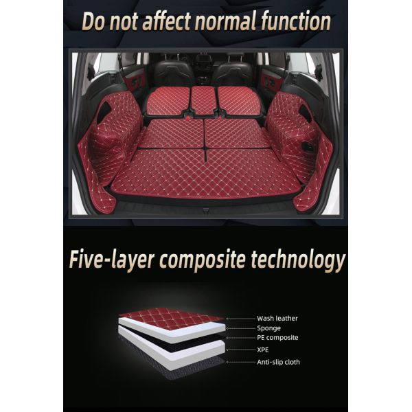 Red Compatible 6.6 Pounds Honda Crv Car Leather Mat 3D Full Coverage Protective