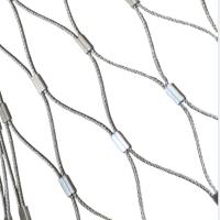 Ferrule Flexible Stainless Steel Animal Wire Rope Mesh For Anti Falling