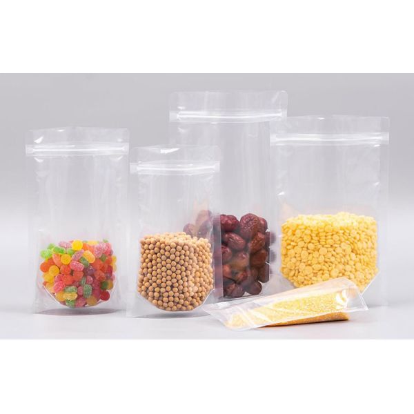 Resealable Transparent Food Pouch Bag Zipper Seal Packaging