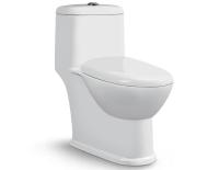 Toilette en une pièce avec couvercle UF à ralentissement
