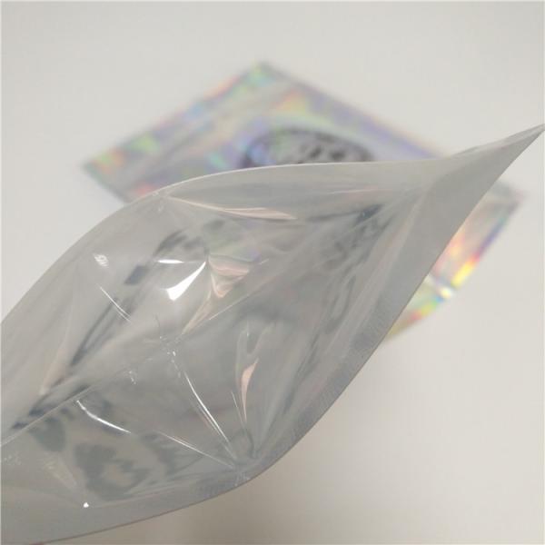 Saco de empacotamento Shinning do verniz para as unhas do pó do brilho de Mylar dos sacos do holograma do malote holográfico da folha