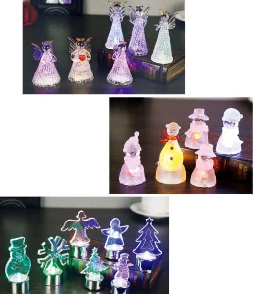 Snow Shape Color Changing Led Night Light , Acrylic Led Snowman For Outdoor Decorative