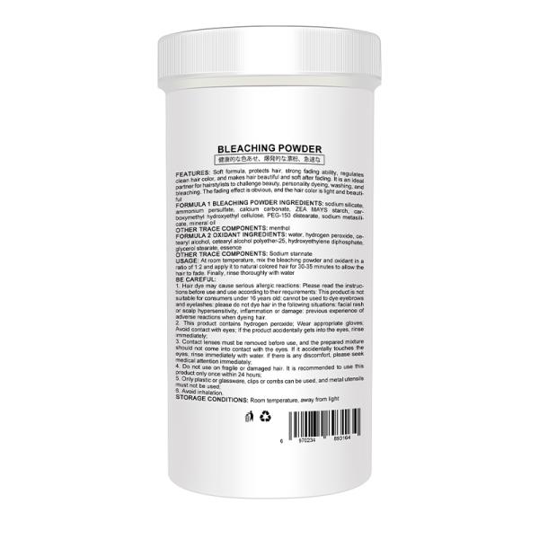 OEM 450g Salon-Grade Fast Fading Hair Bleaching Powder Organic Mild Formula Dust-Free Ammonia-Free 8-Level Lightening Shiny Low