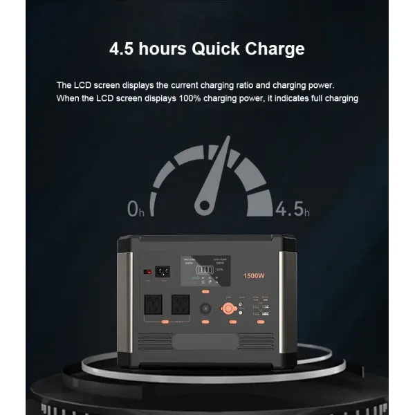 Emergency Camping Portable Power Station 1500w 1536wh Lifepo4 Power Station