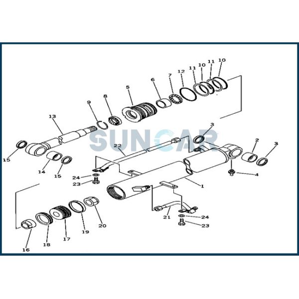 servicio Kit For PC40-6 KOMATSU del cilindro del auge de 20T-63-02050 20T6302050