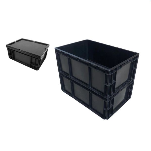 Esd Compartment Box Circulation Carton Box For PCB Black Electronic ESD Plastic Anti Static Package And Storage Accept
