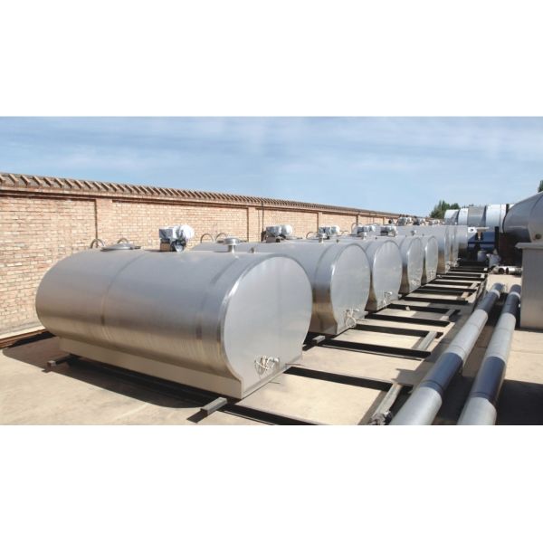 Horizontal Direct Milk Cooling Tank , 316 Stainless Steel Milk Freezer Tank