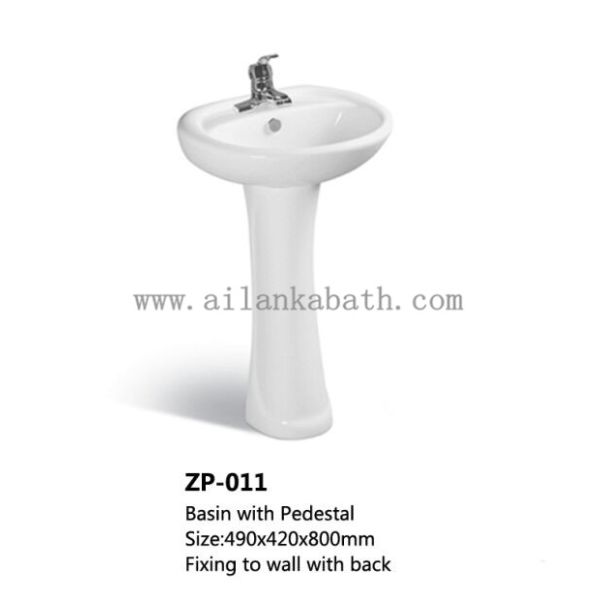 Cheaper Bathroom Wash Basin Sanitary Ware White Color Ivory Color Ceramic Pedestal Sinks