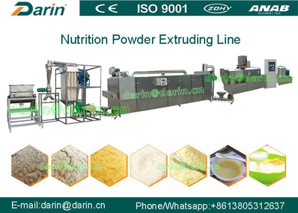 Máquina de aço inoxidável da extrusora do alimento do pó da nutrição com a extrusora de parafuso dois