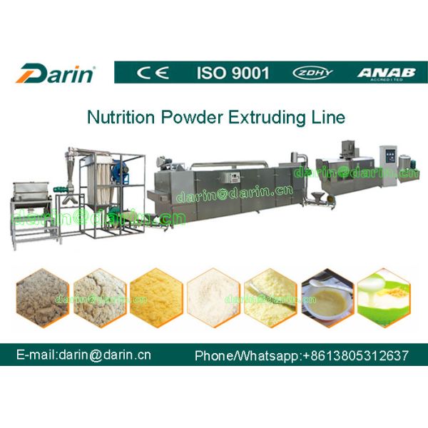 Máquina de aço inoxidável da extrusora do alimento do pó da nutrição com a extrusora de parafuso dois
