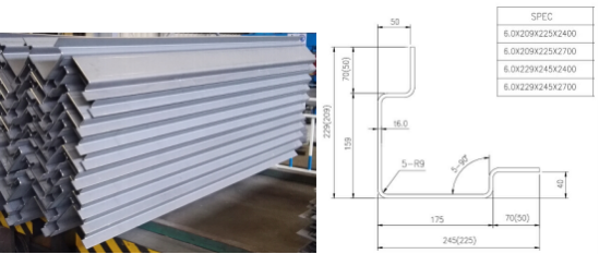 Esquina delantera de contenedor ISO personalizada y materiales de reparación de contenedores y accesorios de contenedor de alta resistencia
