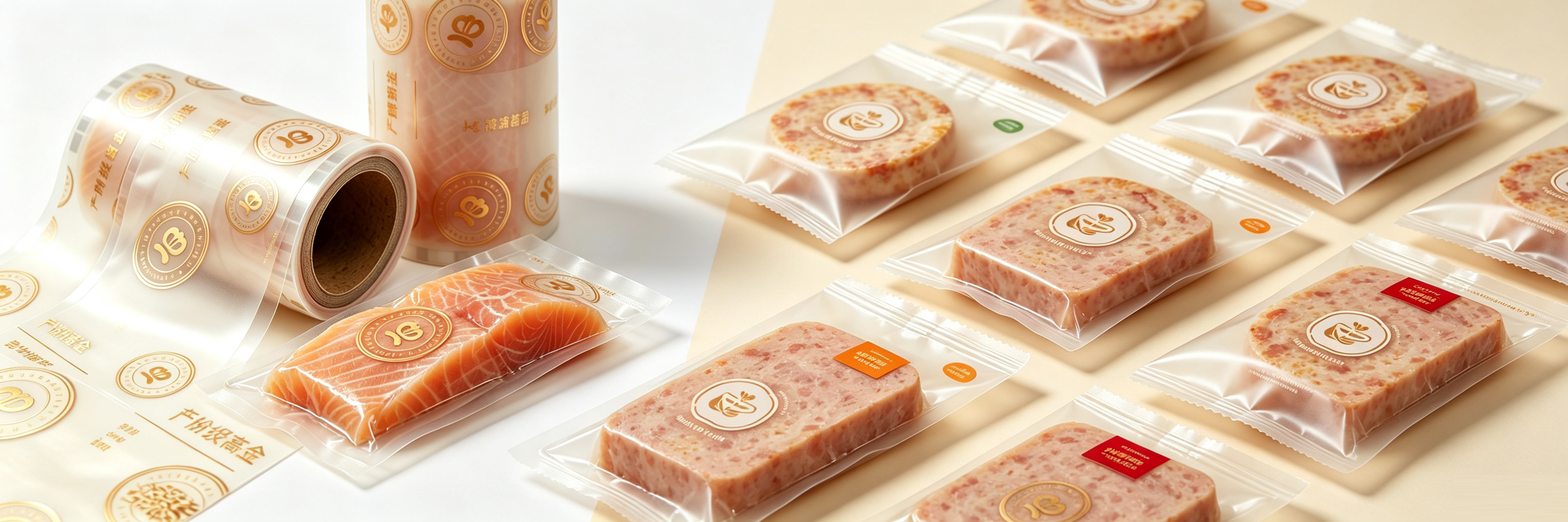 Custom Printed Food Grade Packaging Film Roll - High Barrier Vacuum & MAP Film for Meat, Seafood & Deli Products