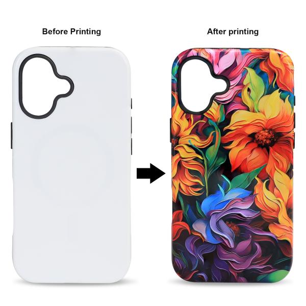 3Dコーティング 2 in 1 サブライメーションフィルム 電話ケース DIY iPhone 17用のカスタム・グローシー