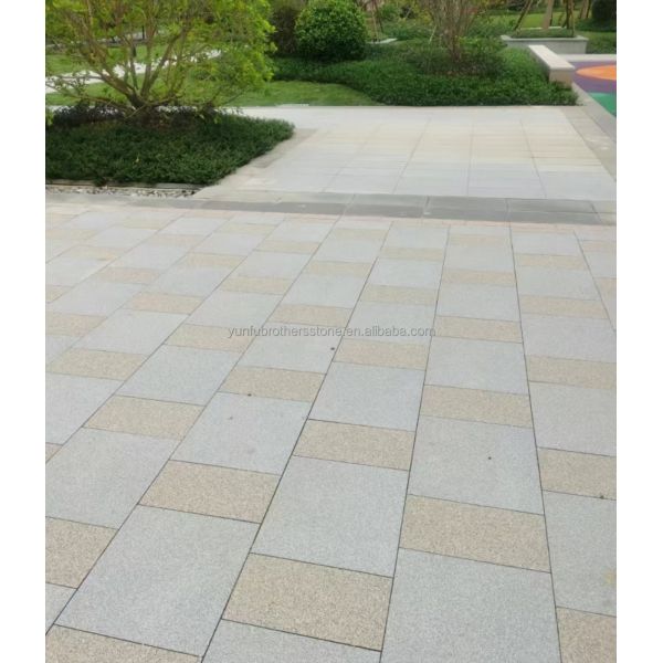 Brothers Stone Flamed Grey Granite Slab Paving Tiles for Honed Natural Stone Driveway