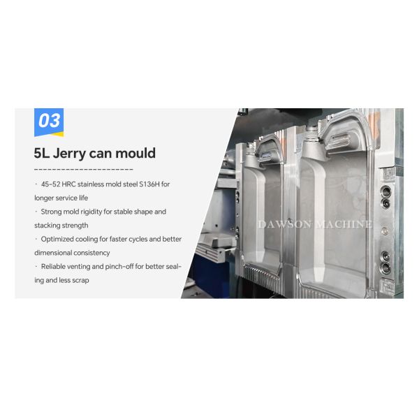 Automatic DSB90II Double Station Blow Molding Machine with Triple Screw for 5L Containers
