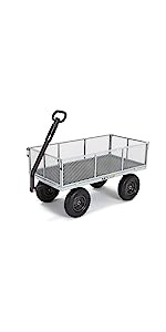 Outdoor Garden Heavy Duty Utility Portable Large Capacity Camping Collapsible Wagon Cart With All-Terrain Wheels