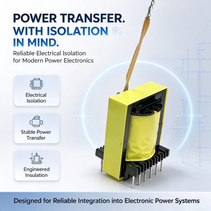 EC35 High Frequency Power Supply Transformer with Ferrite Core for Step-Up Step-Down Conversion and Electrical Isolation