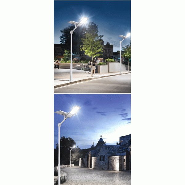 400W Gray Commercial Solar Roadway Lights 30000mAh Battery For Courtyard