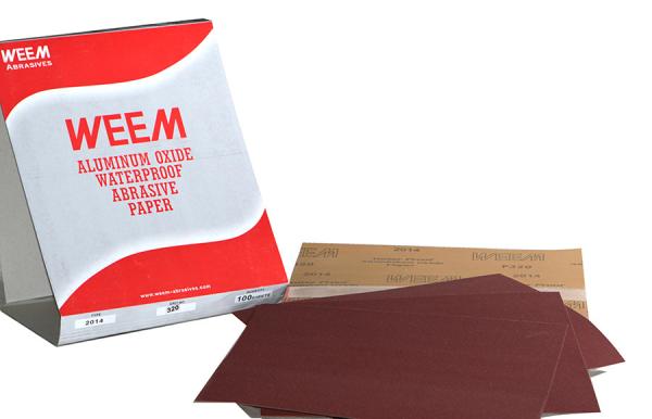 WEEM 2014-01 Folhas de papel de areia de alumínio revestidas eletro para arejar molhado e seco