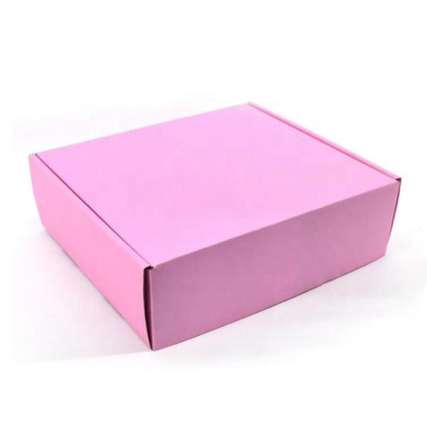 Cor cor-de-rosa material do cartão feito sob encomenda movente ondulado original do logotipo das caixas