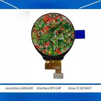 1Écran LCD circulaire TFT de 0,9 pouces Écran couleur de 1,1 pouce, port série SPI 240x240 pour montres intelligentes et applications industrielles