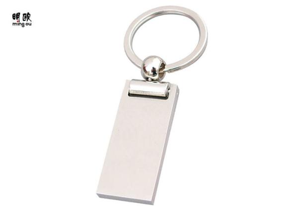 High Polishing Surface Plain Metal Keyrings , Custom Die Cut Metal Keychains No Minimum