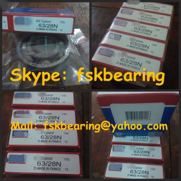 63/28N Radial Load Deep Groove Ball Bearings with Snap Ring Groove