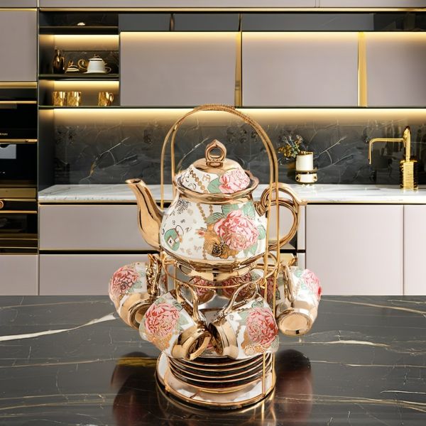 Electroplated Ceramic Cups Luxury Modern Design for Coffee Enthusiasts