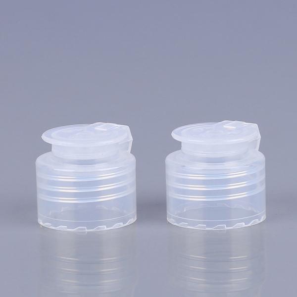 Transparent Flip Top Caps For Bottles 20mm 24mm PP Lotion Bottle Lids