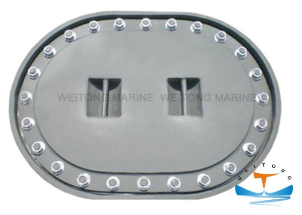 Manhole Marine Hatch Cover 450x350-800x600mm Long Circle Shape With M20 Bolt