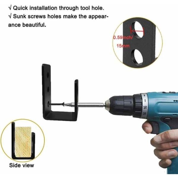 OEM Custom Black Powder Coated Stamping Metal U Shape Door Barricade Brackets (Оригинальное производство)