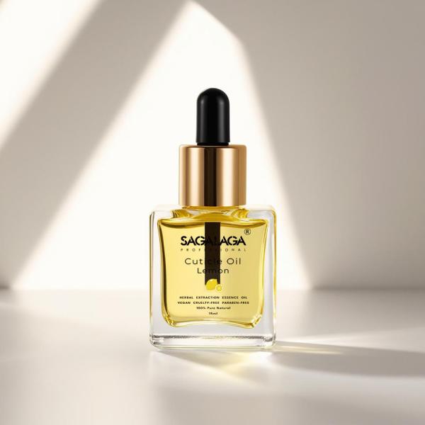 Natural Nail Care Cuticle Oil 15ml Bottle with Dropper Contains Vitamin E Floral Pattern Professional Manicure Tools