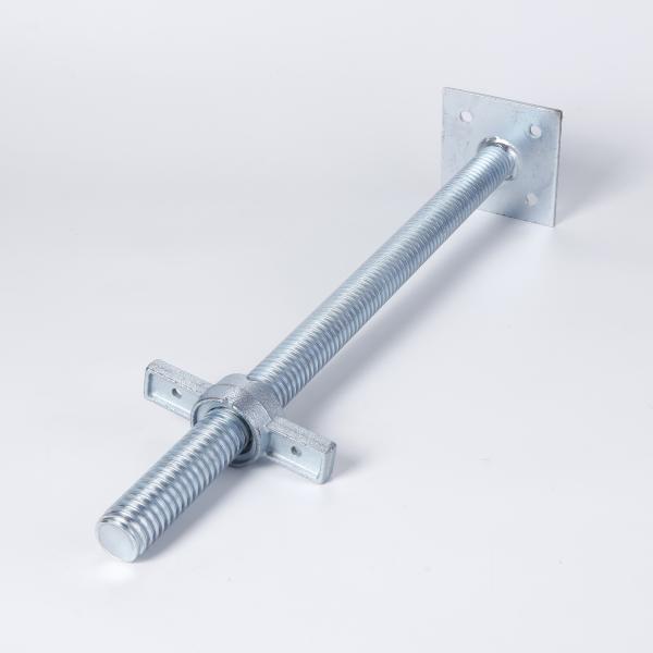 Construction Galvanized Scaffolding Screw Jacks Adjustable 34mm