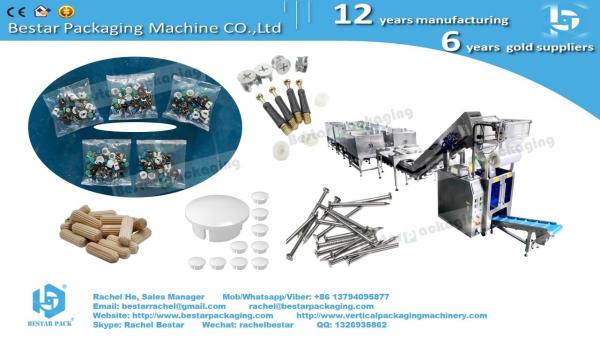 Packing machine solution 16 counting bowls with sound insulation enclosures for furniture fittings