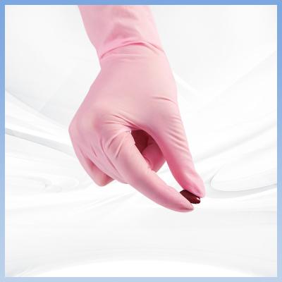 Luvas descartáveis resistentes industriais 6 mil. 7 mil. do nitrilo do produto químico de agregado familiar