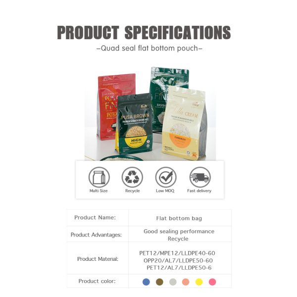 сумки риса логотипа 5KGS 10kgs OEM сумки риса 10kg упаковывая упаковывая