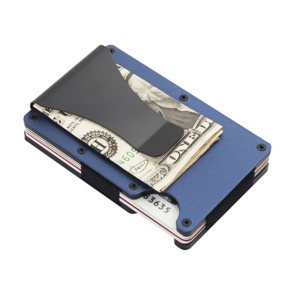 Reusable RFID Blocking Aluminium Card Holder/Smart Metal Slim Men Wallets/Minimalist Aluminum Wallet