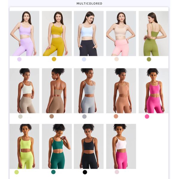 Многоцветная Прямая поставка с U-образным вырезом, длинные без рукавов, бесшовные майки для йоги, жилеты для женщин