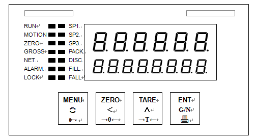 4 Key English Keypad Weighing Indicator Controller For Packing / Bagging Machine