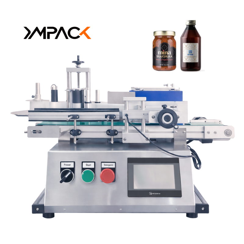 Professional Factory Automatic Tabletop Tagging Machine Essential Oil Bottles Vials Reagent Bottles Labeling Machine