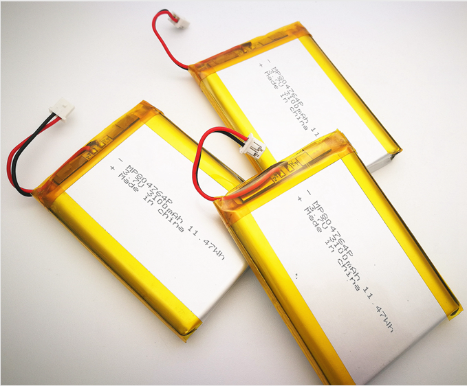 11.47 Watt Lithium Ion Polymer Battery Pack 804764 3100mah 3.7V With Connector with KC CB UL