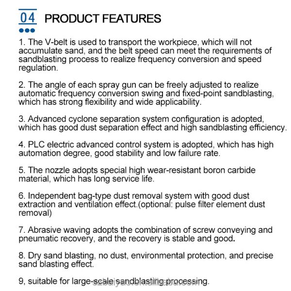 Hardware Small Conveyor Sandblasting Machine for Automatic Sandblasting Treatment